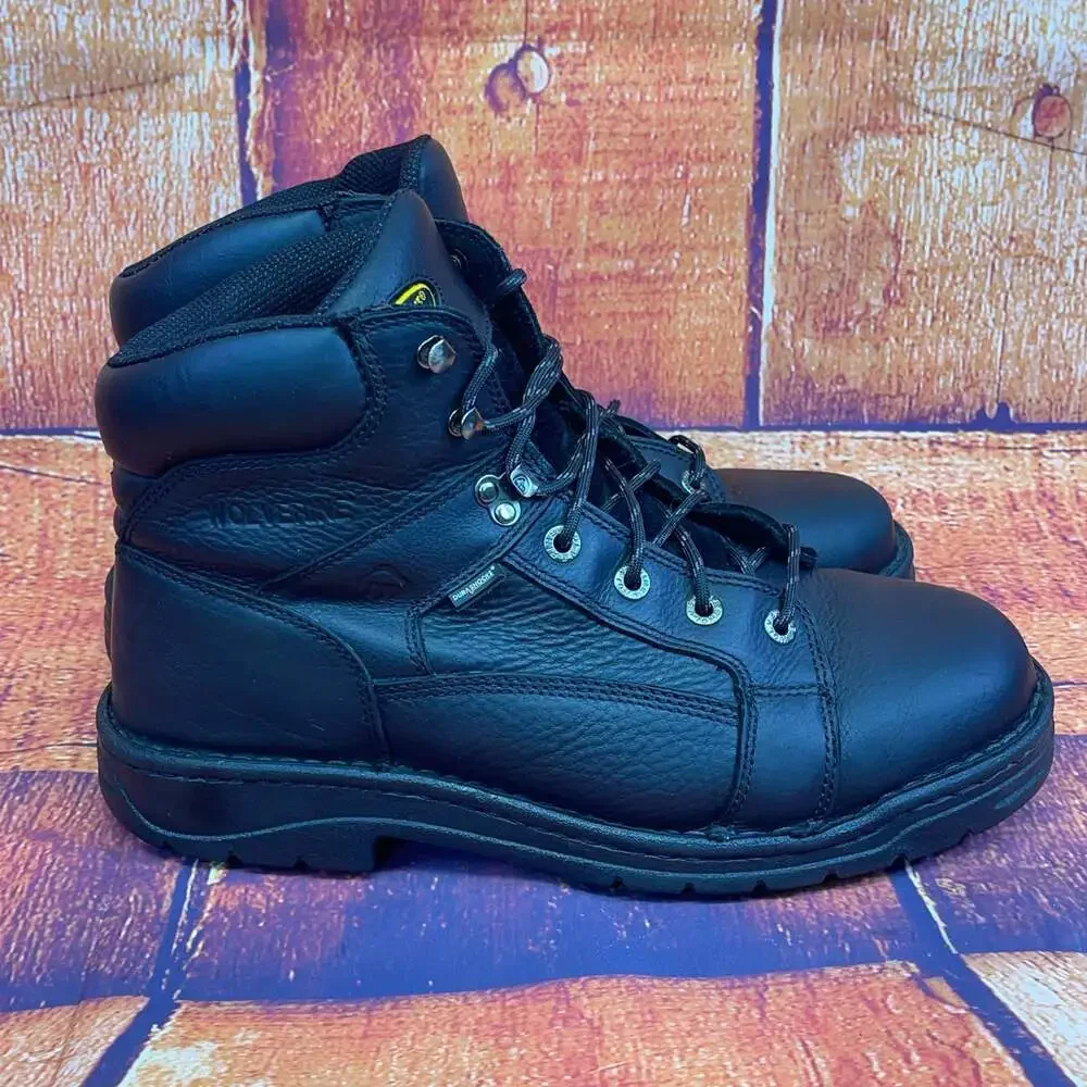 Wolverine Men's DuraShocks Lace-to-Toe Opanka Work Boots Black Size 13EW
